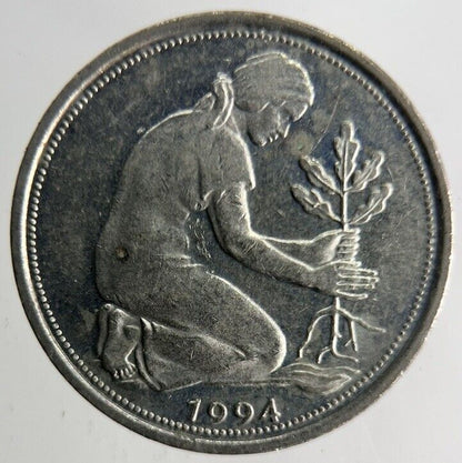 1994 Germany 50 Pfennig Coin | Fine Collectable Grade