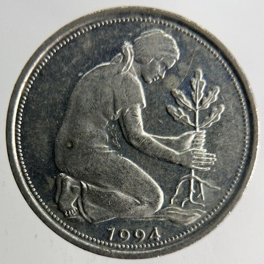 1994 Germany 50 Pfennig Coin | Fine Collectable Grade