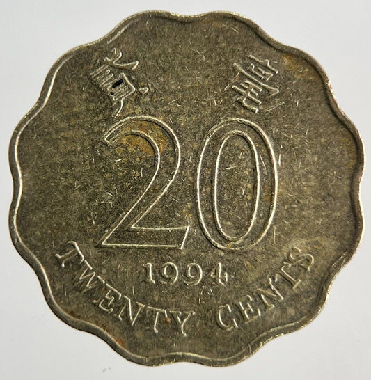 1994 Hong Kong 20 Cents Coin | Very High Grade