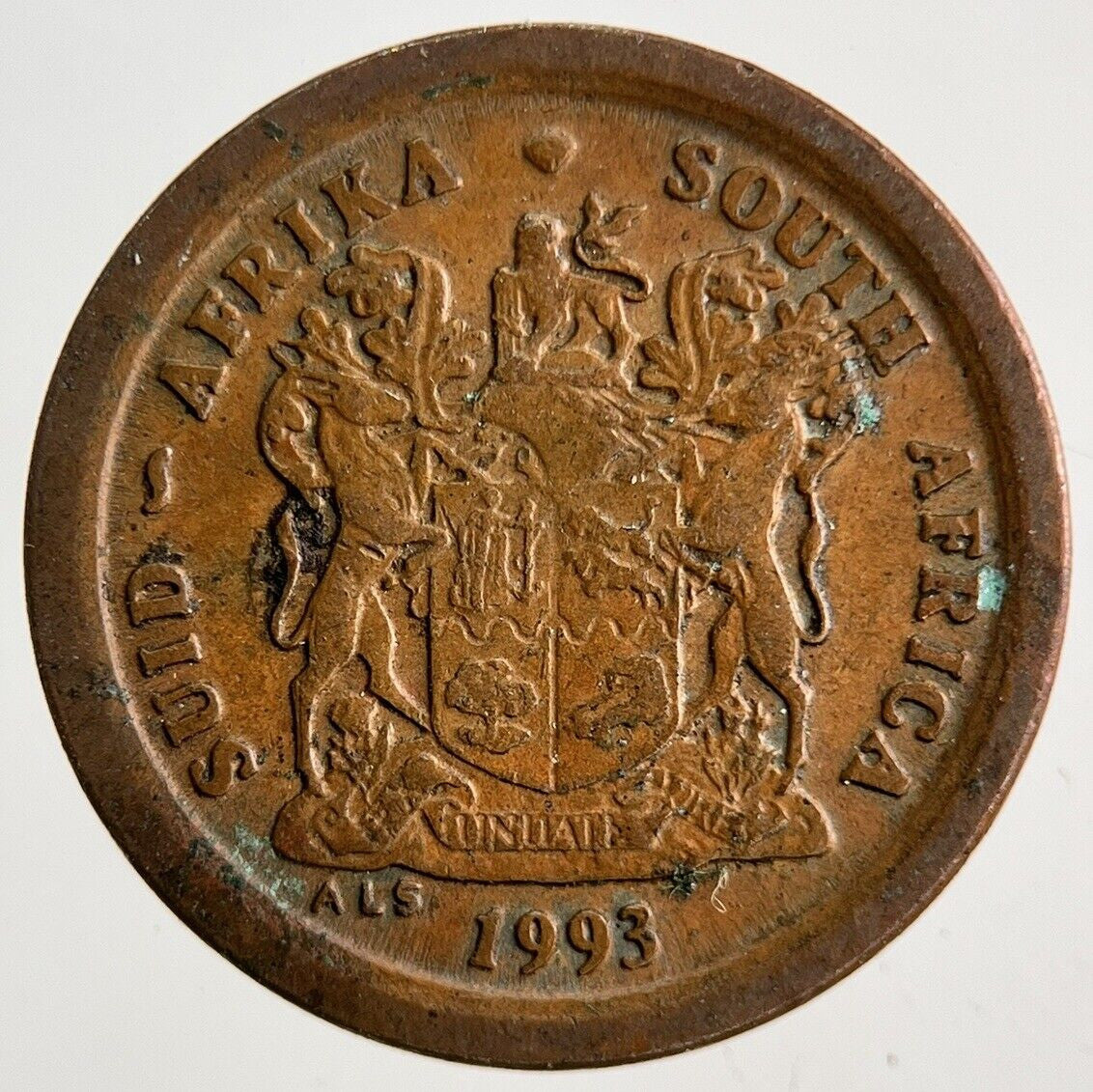 1993 South Africa 2 Cent Coin | Fine Collectable Grade