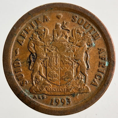 1993 South Africa 2 Cent Coin | Fine Collectable Grade