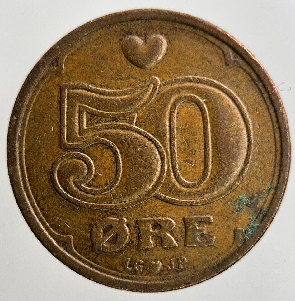 1994 Denmark 50 Ore Coin | Fine Collectable Grade