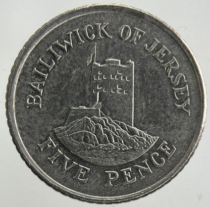 1993 Jersey 5p Five-Pence Coin | Fine Collectable Grade