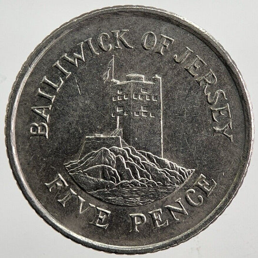 1993 Jersey 5p 5 Five-Pence Coin | Very High Grade | a4982