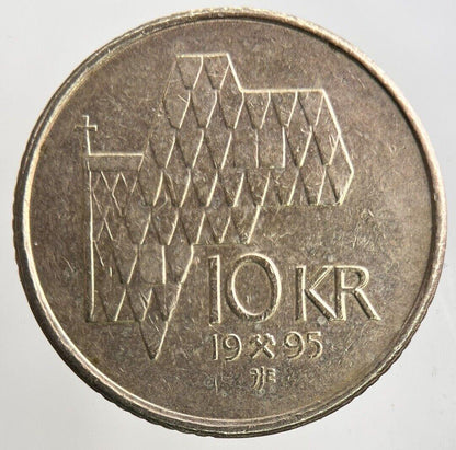 1995 Norway 10 Kroner Coin | Fine Collectable Grade
