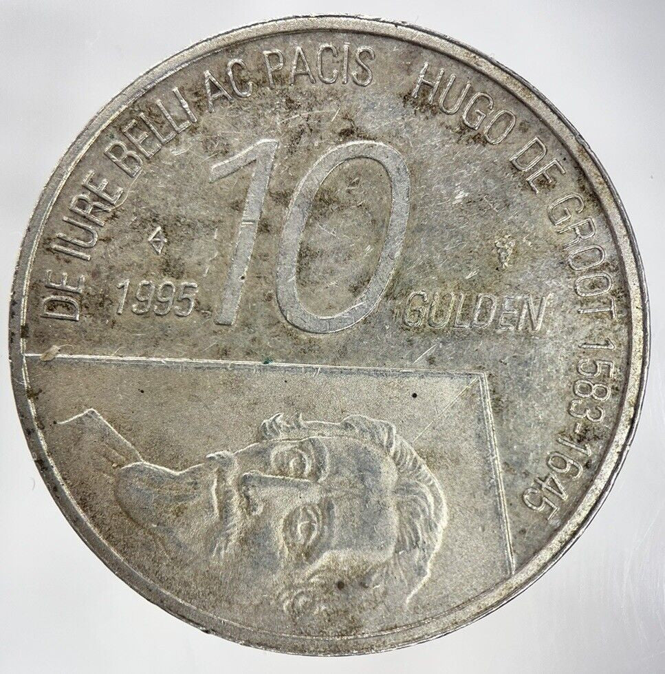 1995 Netherlands 10 Gulden Silver Coin | Fine Collectable Grade