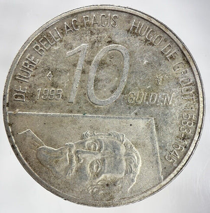 1995 Netherlands 10 Gulden Silver Coin | Fine Collectable Grade