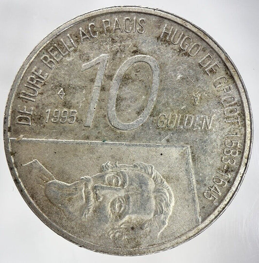 1995 Netherlands 10 Gulden Silver Coin | Fine Collectable Grade