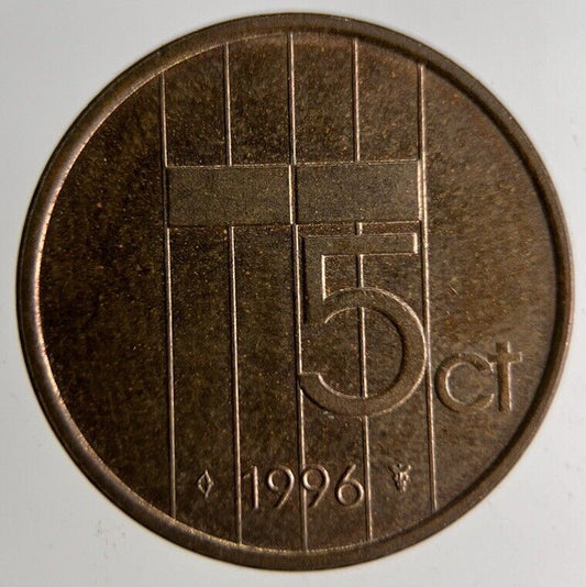 1996 Netherlands 5 Cents Coin | Fine Collectable Grade