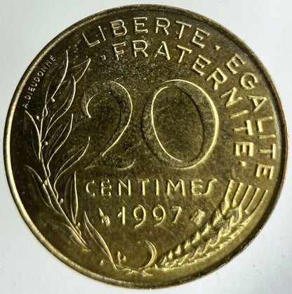 1997 France 20 Centimes Coin | Fine Collectable Grade