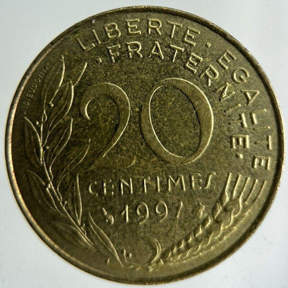 1997 France 20 Centimes Coin | Fine Collectable Grade