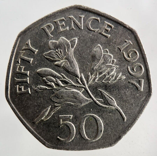 1997 Guernsey 50p Fifty-Pence Coin | Fine Collectable Grade