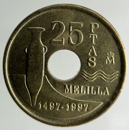 1997 Spain 25 Pesetas Coin | Fine Collectable Grade