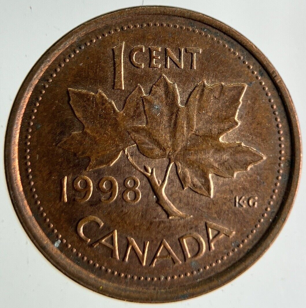 1998 Canada 1 One Cent Coin | Fine Collectable Grade
