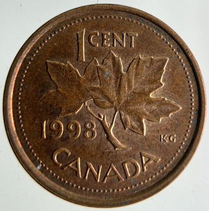 1998 Canada 1 One Cent Coin | Fine Collectable Grade