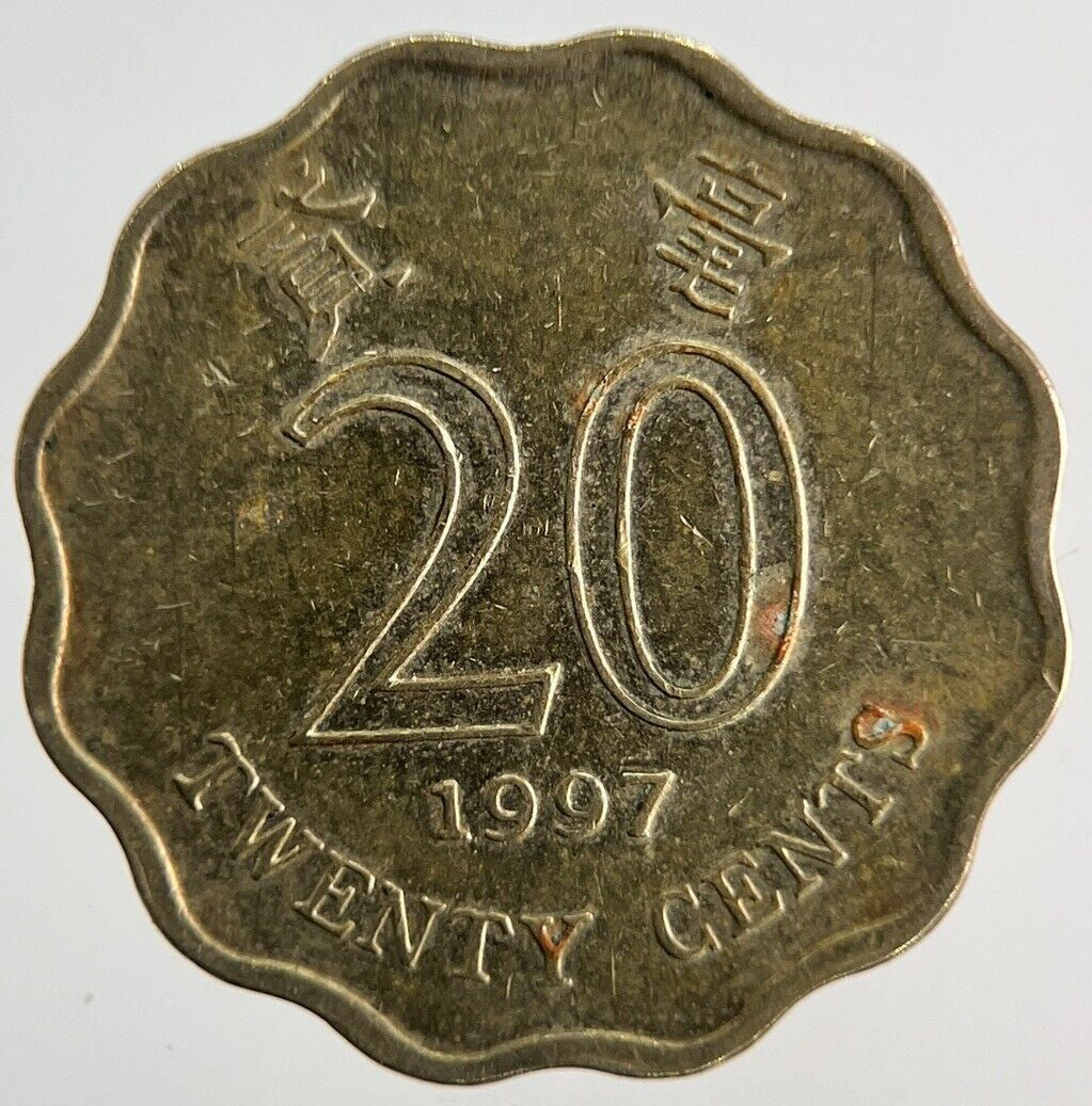 1997 Hong Kong 20 Cents Coin | Very High Grade