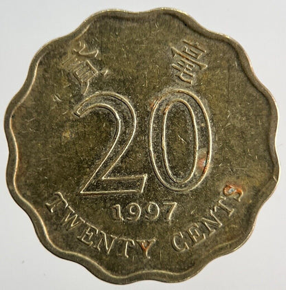 1997 Hong Kong 20 Cents Coin | Very High Grade