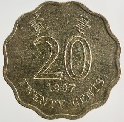 1997 Hong Kong 20 Cents Coin | Very High Grade