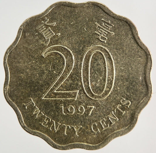 1997 Hong Kong 20 Cents Coin | Very High Grade
