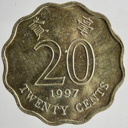 1997 Hong Kong 20 Cents Coin | Fine Collectable Grade