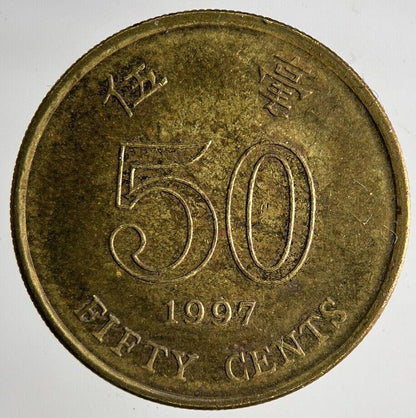 1997 Hong Kong 50 Cents Coin | Fine Collectable Grade