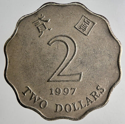 1997 Hong Kong 2 Dollars Coin | Fine Collectable Grade