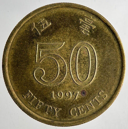 1997 Hong Kong 50 Cents Coin | Fine Collectable Grade