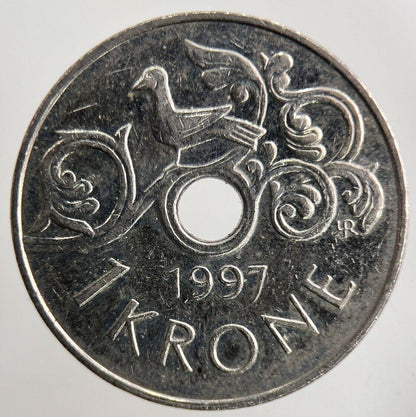 1997 Norway 1 Krone Coin | Fine Collectable Grade