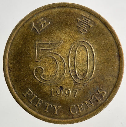 1997 Hong Kong 50 Cents Coin | Fine Collectable Grade