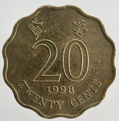 1998 Hong Kong 20 Cents Coin | Very High Grade