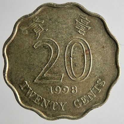 1998 Hong Kong 20 Cents Coin | Fine Collectable Grade