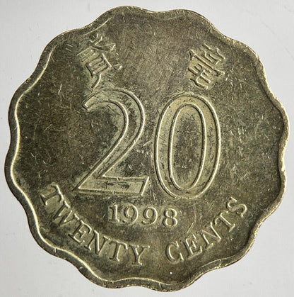 1998 Hong Kong 20 Cents Coin | Fine Collectable Grade