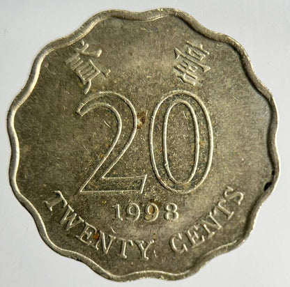 1998 Hong Kong 20 Cents Coin | Fine Collectable Grade