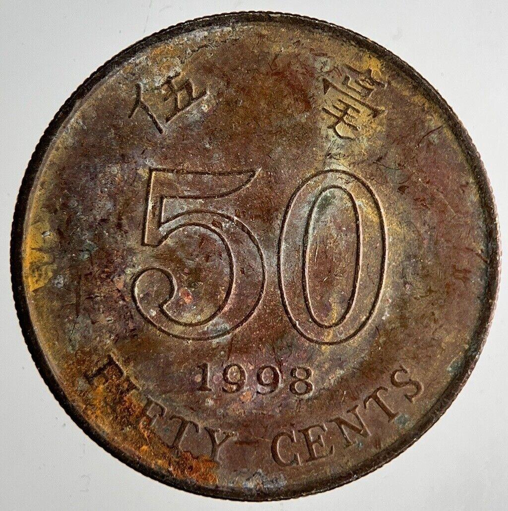 1998 Hong Kong 50 Cents Coin | Fine Collectable Grade