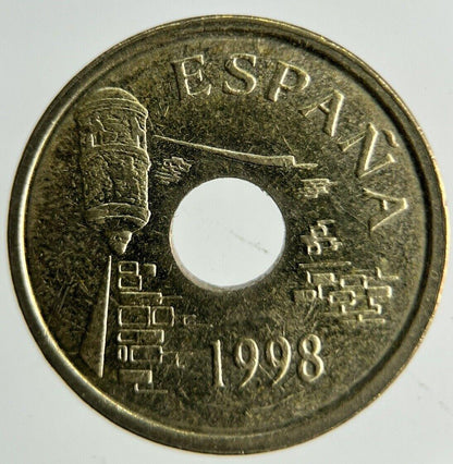 1998 Spain 25 Pesetas Coin | Fine Collectable Grade