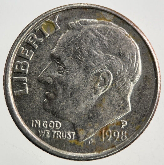 1998 US USA Roosevelt Dime Coin | Fine Collectable Grade