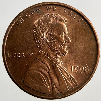 1998 US USA Lincoln One Cent Coin | Very High Grade