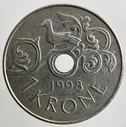 1998 Norway 1 Krone Coin | Fine Collectable Grade