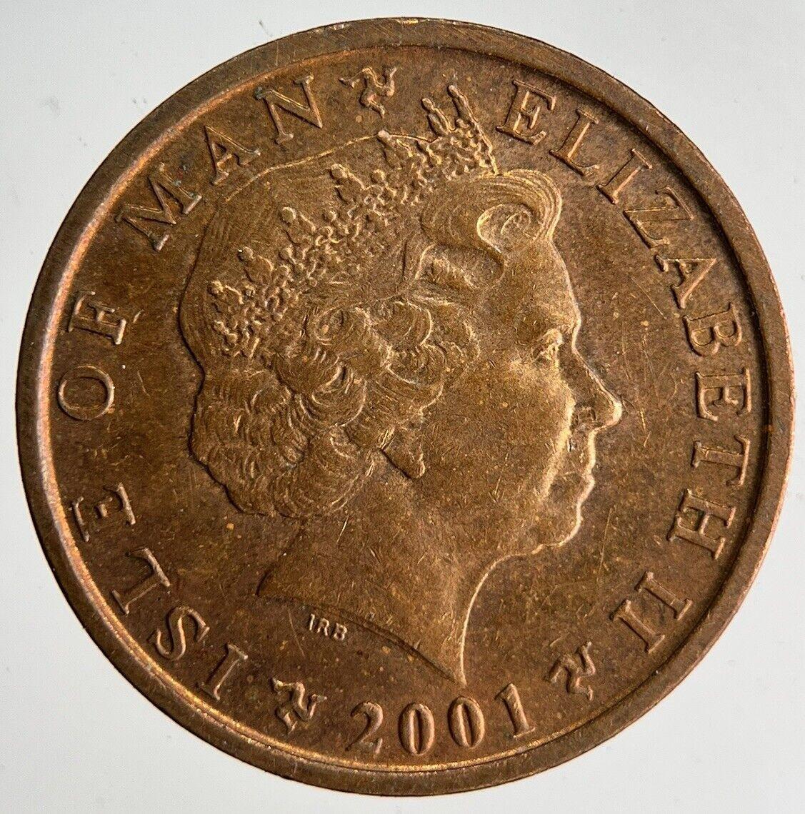 2001 Isle Of Man 1p One Penny Coin | Very Fine Grade