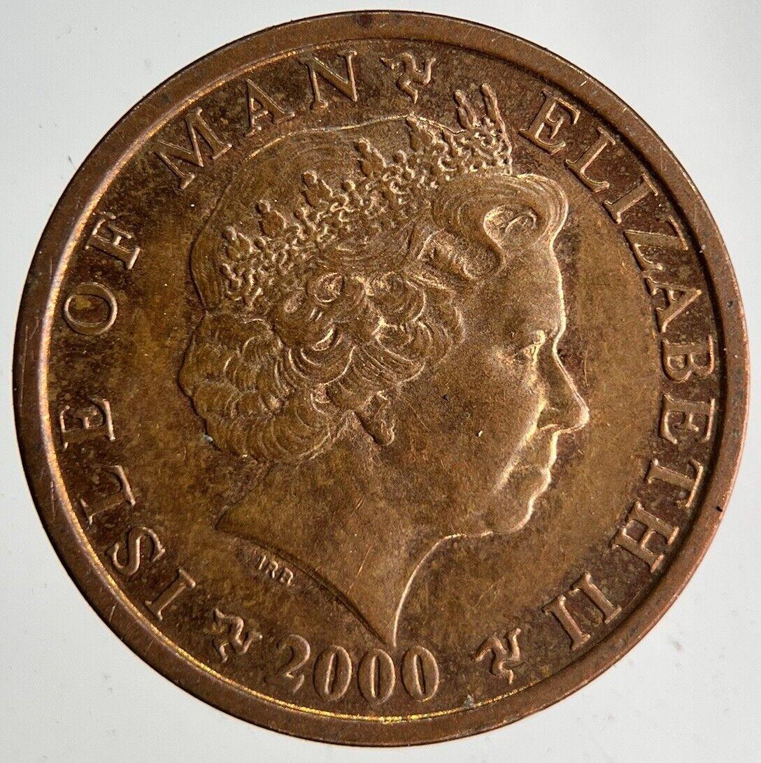 2000 Isle Of Man 1p One Penny Coin | Very Fine Grade