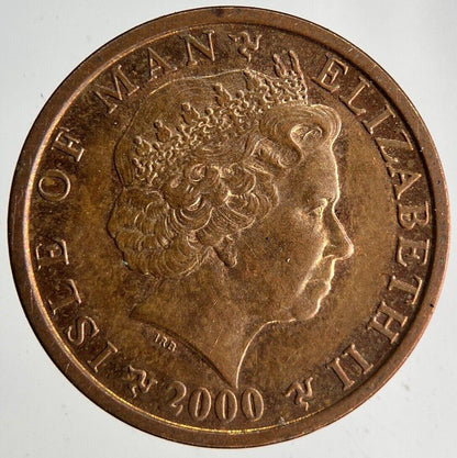 2000 Isle Of Man 1p One Penny Coin | Very Fine Grade