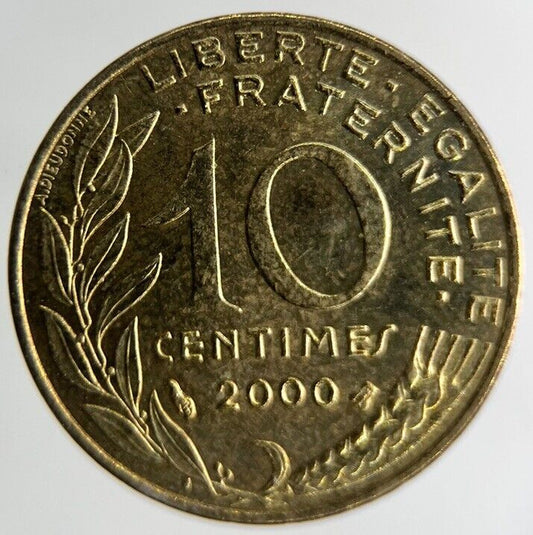 2000 France 10 Centimes Coin | Fine Collectable Grade
