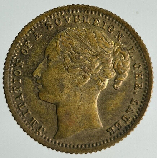 19th Century Queen Victoria Toy Money Token Coin | Fine Collectable Grade