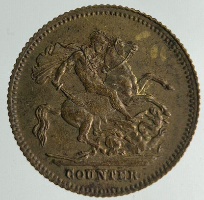 19th Century Queen Victoria Toy Money Token Coin | Fine Collectable Grade