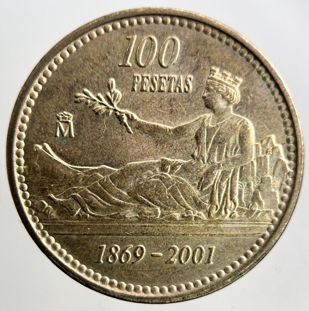 2001 Spain 100 Pesetas Coin | Fine Collectable Grade