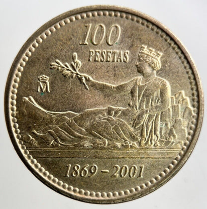 2001 Spain 100 Pesetas Coin | Fine Collectable Grade