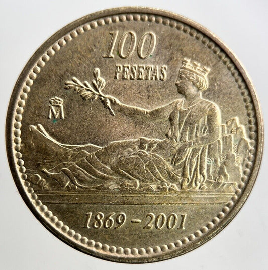 2001 Spain 100 Pesetas Coin | Fine Collectable Grade