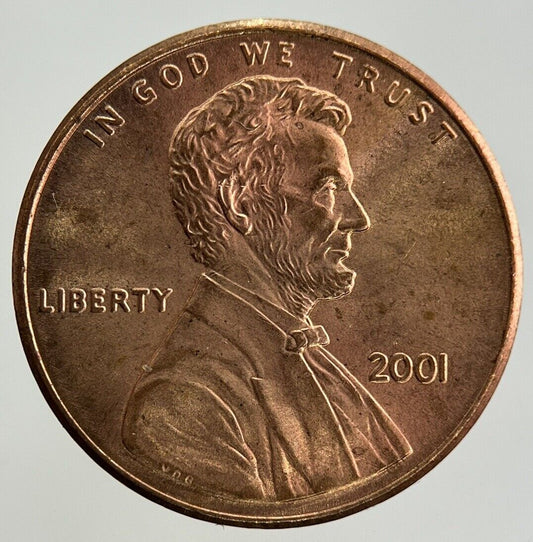 2001 US USA Lincoln One Cent Coin | Very High Grade