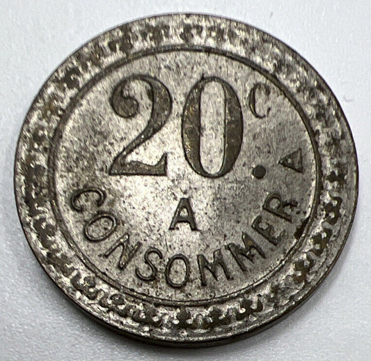 20-C A Consumer France Consommer Token Coin | Collectable Grade | a1342
