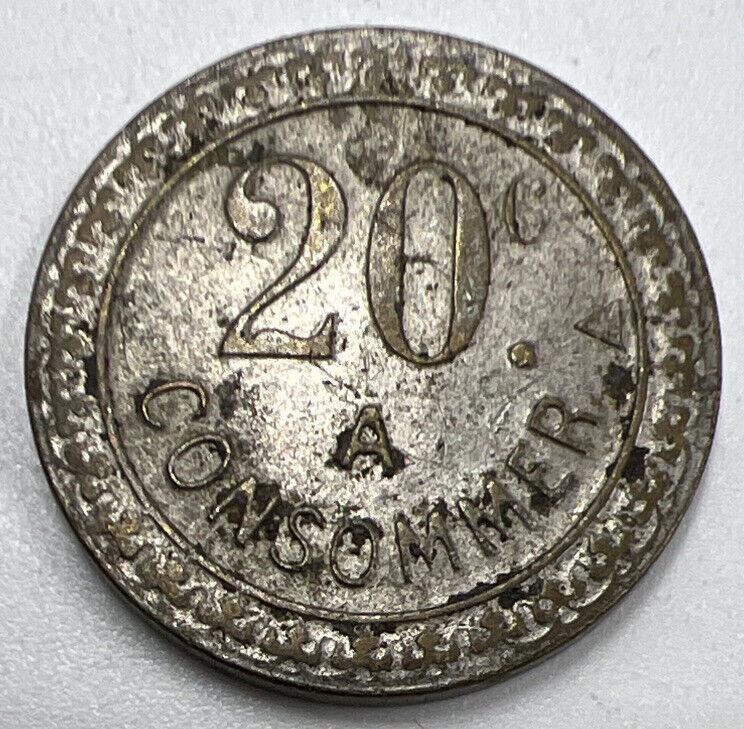 20-C A Consumer France Consommer Token Coin | Collectable Grade | a1342